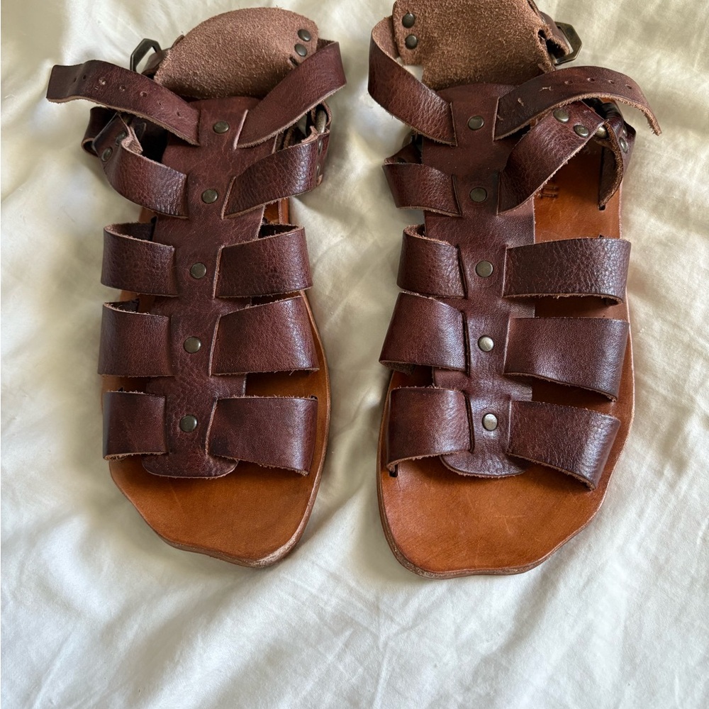 Bed|Stu Brown Leather Sandals